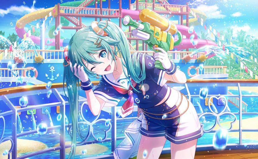 hatsune miku and more more jump! miku (vocaloid and 1 more) drawn by colorful_palette