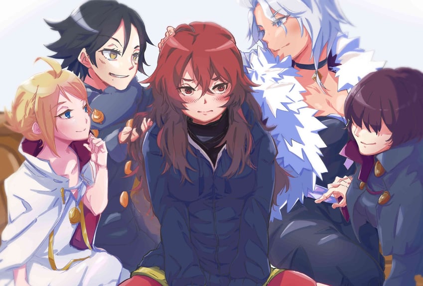 natyl colbert, kitkat, clarithtear hightower, ur, and transet four.g zillda (galleria no chika meikyuu to majo no ryodan) drawn by karakuzu_red