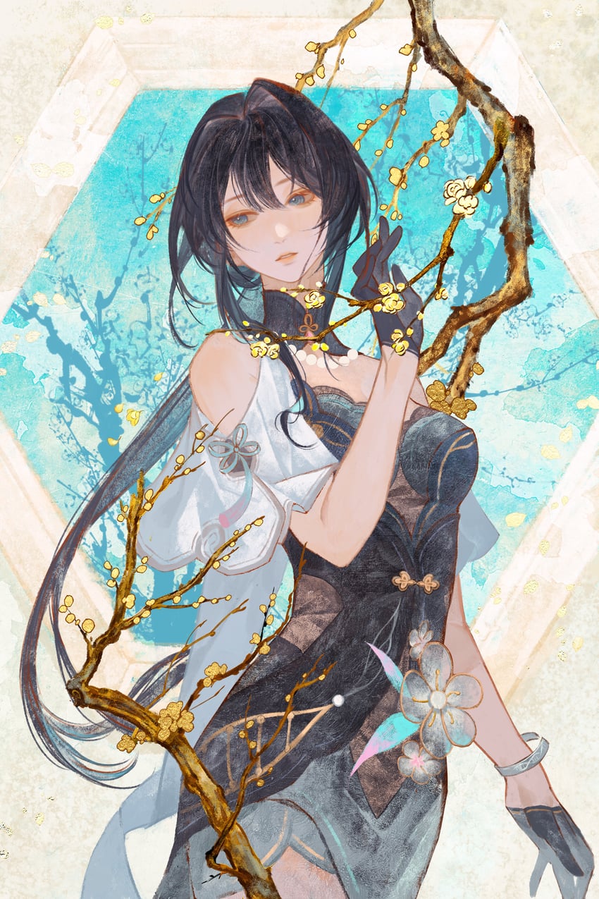 ruan mei (honkai and 1 more) drawn by calendulamew