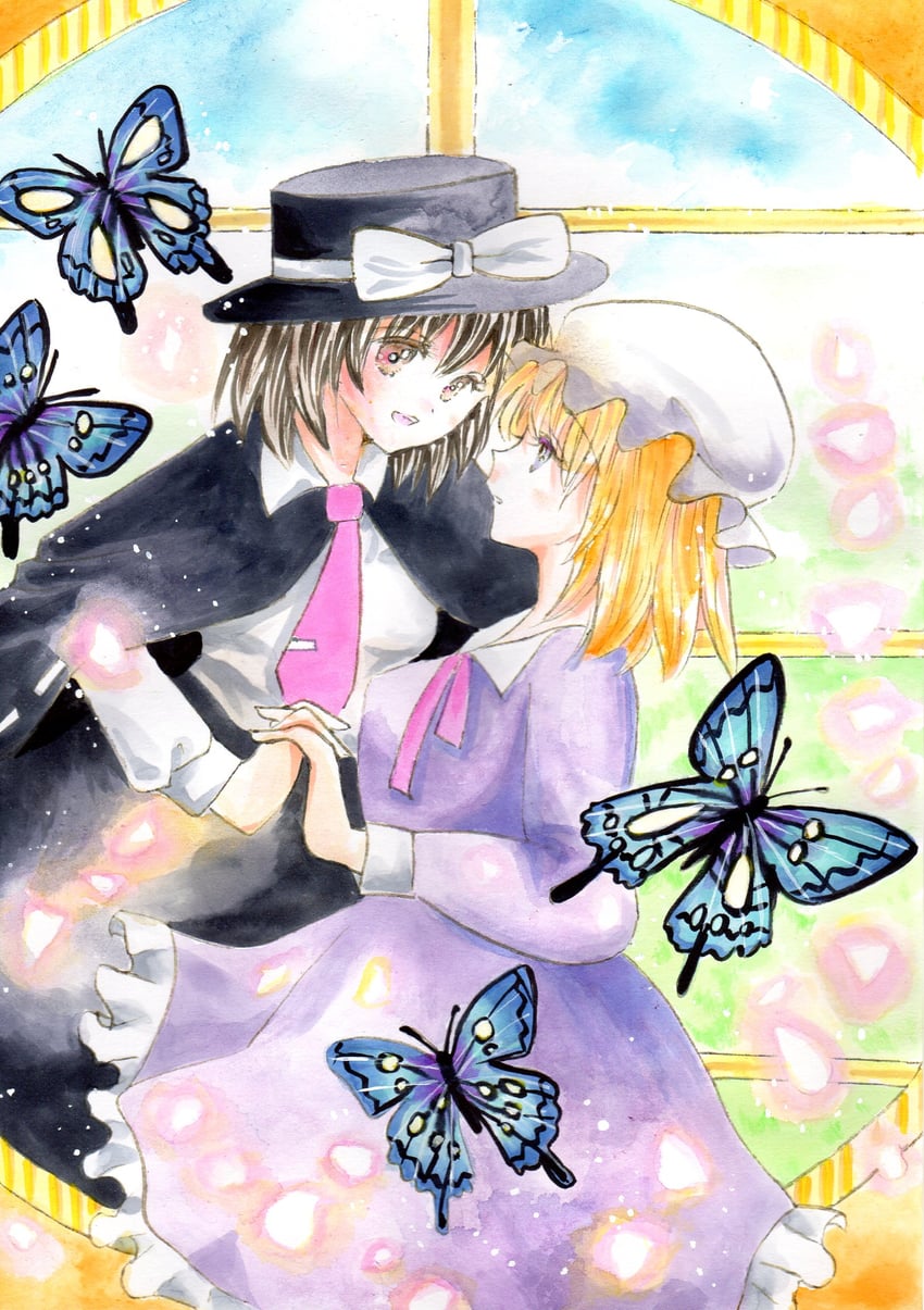 usami renko and maribel hearn (touhou) drawn by yukiichigo_momo