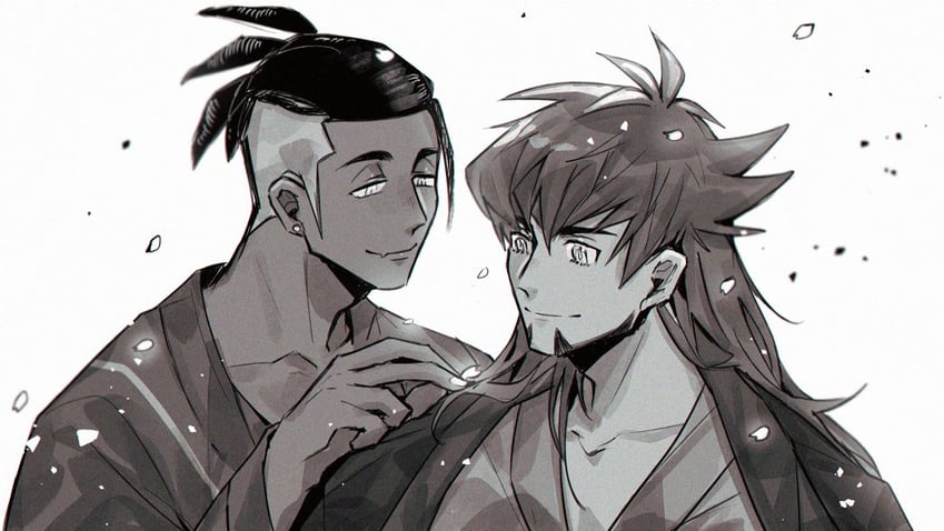 leon and raihan (pokemon and 1 more) drawn by chiyo_(miichiyochin)