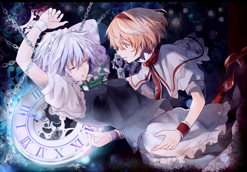 izayoi sakuya and alice margatroid (touhou) drawn by sen'yuu_yuuji