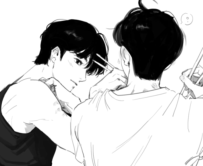 sung han-bin and zhang hao (real life and 1 more) drawn by haotmeal