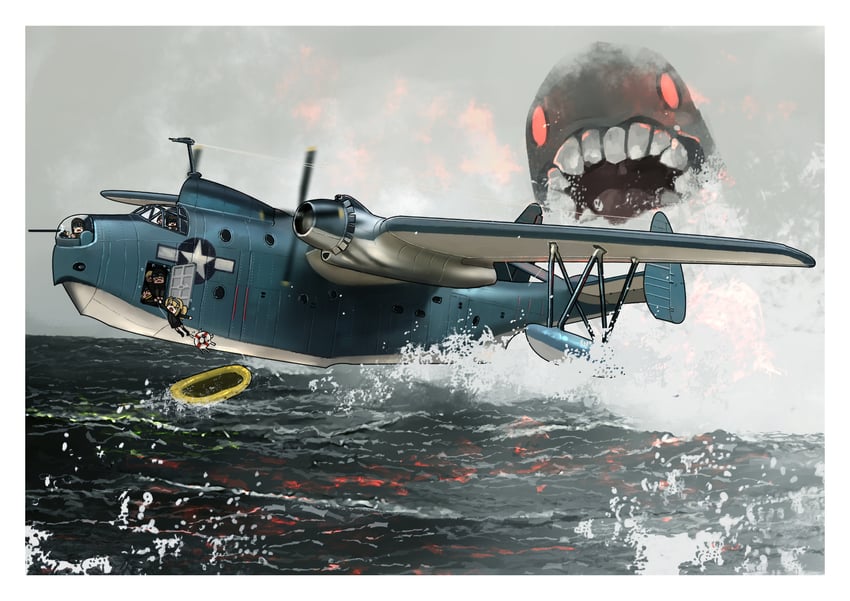 fairy, i-class destroyer, and enemy lifebuoy (kantai collection) drawn by timmyyen