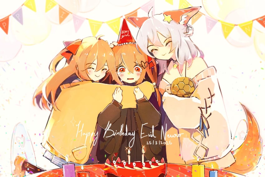 neuro-sama, evil neuro-sama, annytf, and vedal987 (indie virtual youtuber and 1 more) drawn by nostyx_x