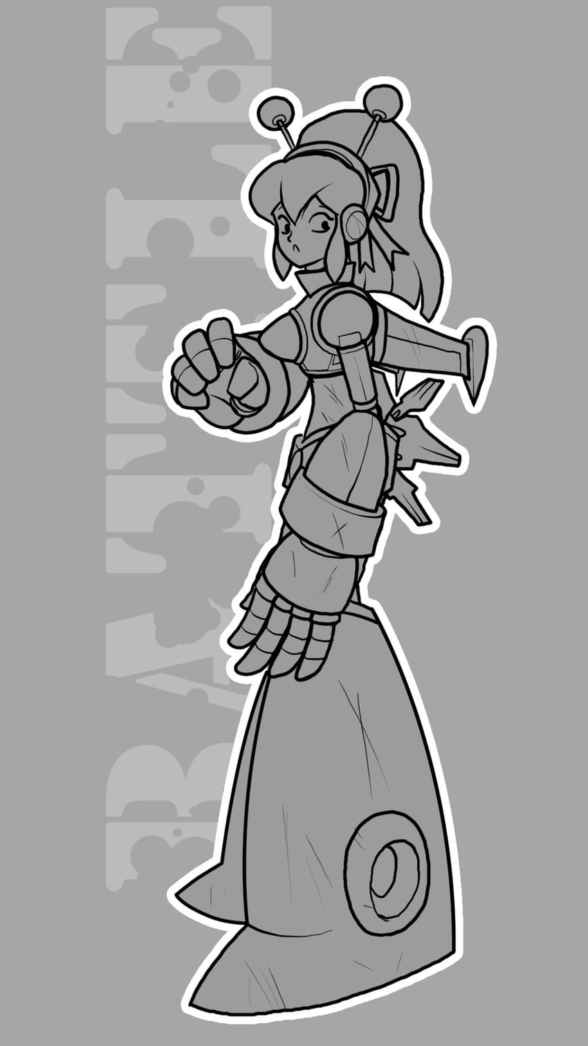 roll and hyper roll (mega man and 1 more) drawn by atomictiki