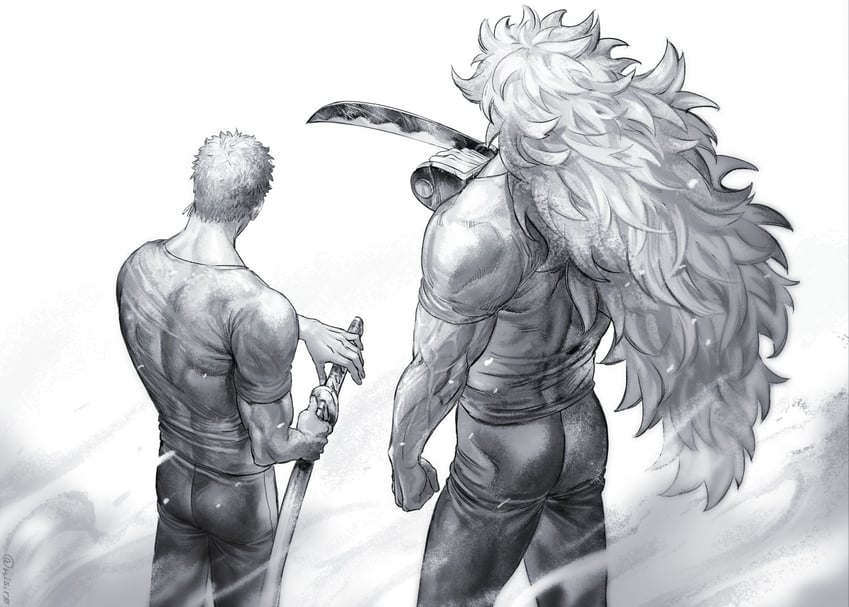 roronoa zoro and killer (one piece) drawn by nisir0
