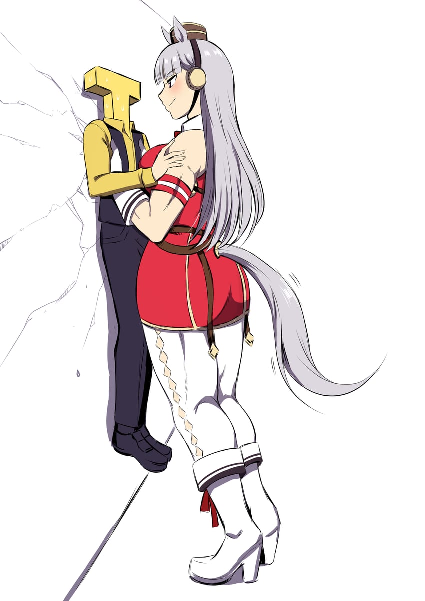 trainer, gold ship, and t-head trainer (umamusume) drawn by box_wonderland