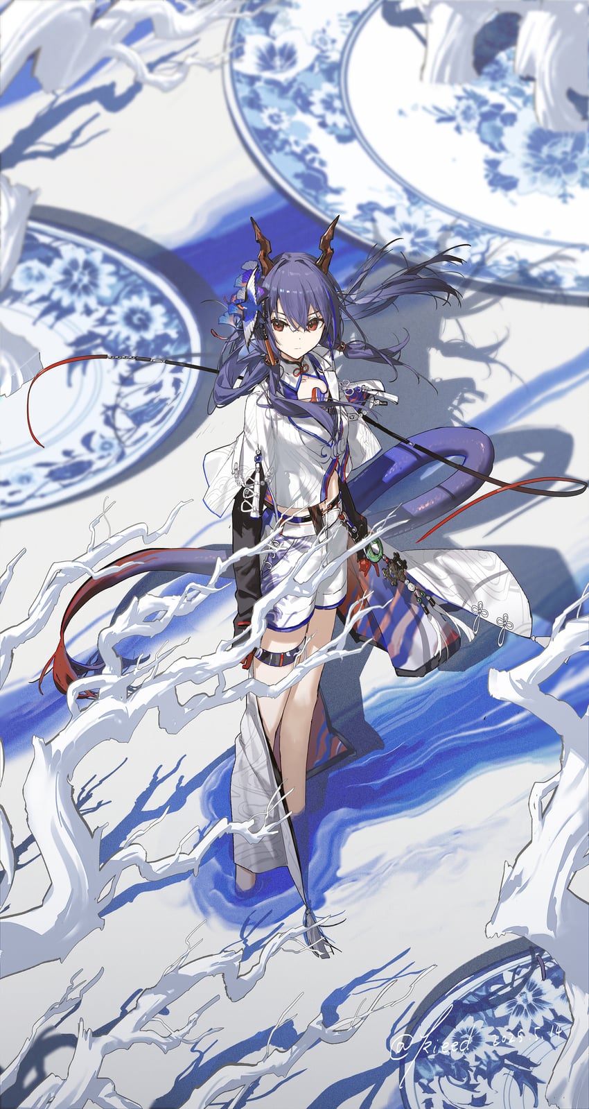 ch'en (arknights and 1 more) drawn by kieed
