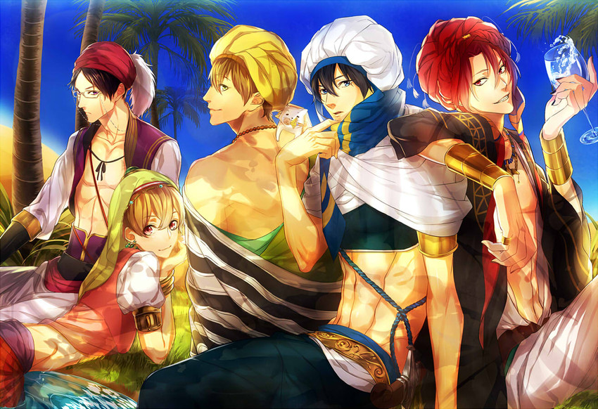tachibana makoto, nanase haruka, matsuoka rin, hazuki nagisa, ryuugazaki rei, and 1 more (free!) drawn by shirosaki_(233144)