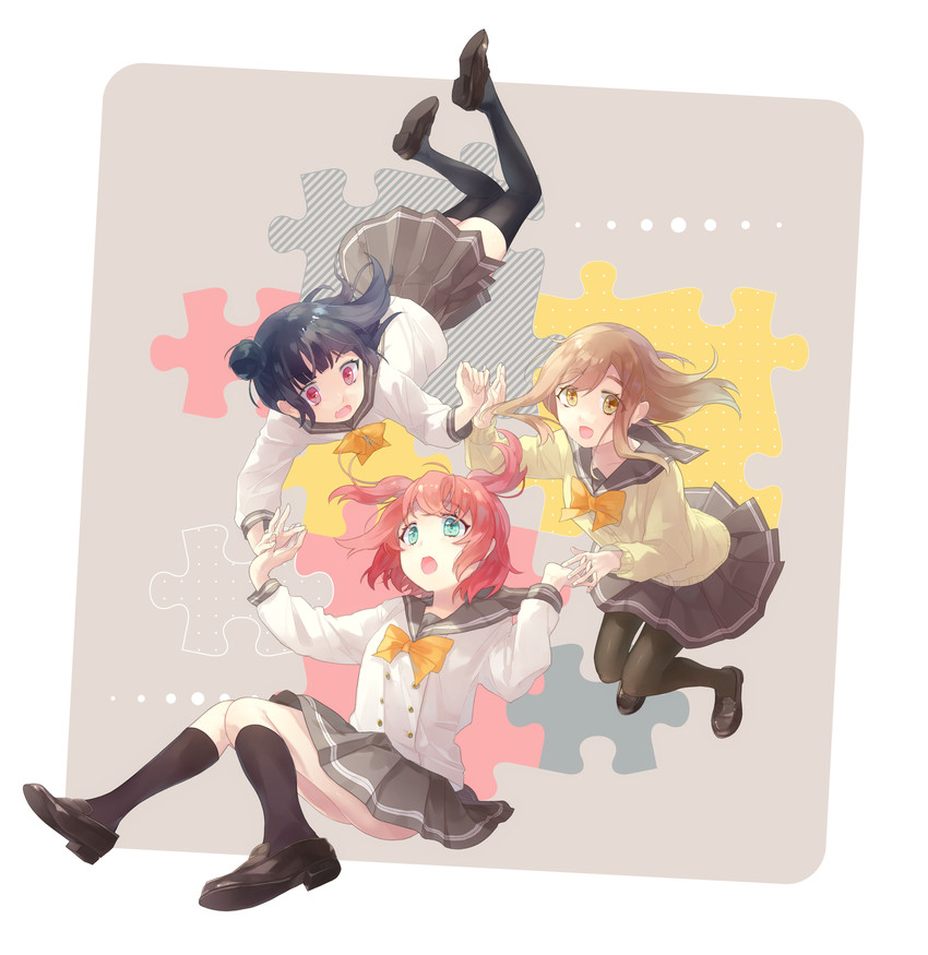 tsushima yoshiko, kunikida hanamaru, and kurosawa ruby (love live! and 1 more) drawn by natyu_hata