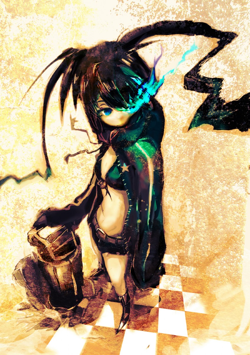 black rock shooter (black rock shooter) drawn by so-bin
