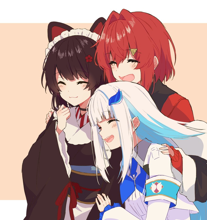 lize helesta, ange katrina, and inui toko (nijisanji) drawn by talunilu_uu3