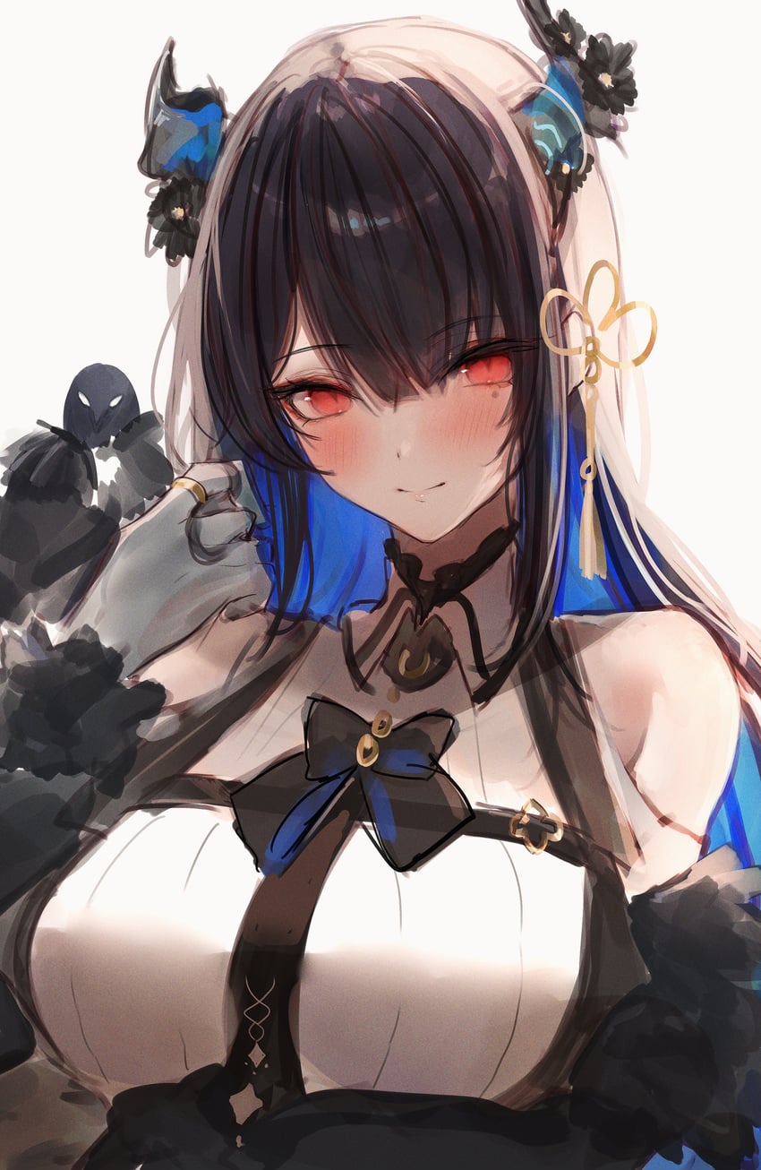 nerissa ravencroft and shadow (hololive and 1 more) drawn by maru_ccy
