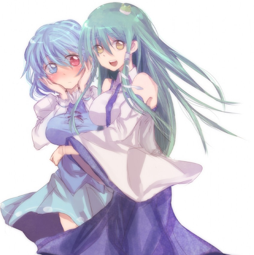 kochiya sanae and tatara kogasa (touhou) drawn by yukama_(blackwaltz)