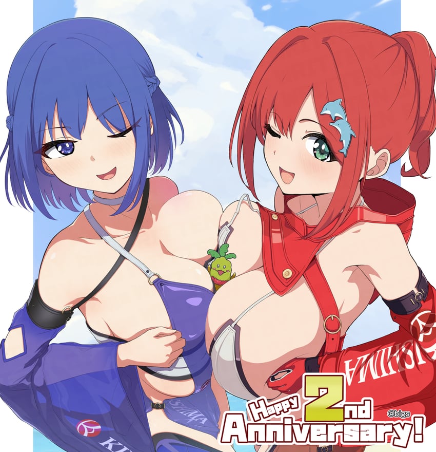 sakimiya iruka, tojou michiru, and phenix phenio (dolphin wave) drawn by patd49