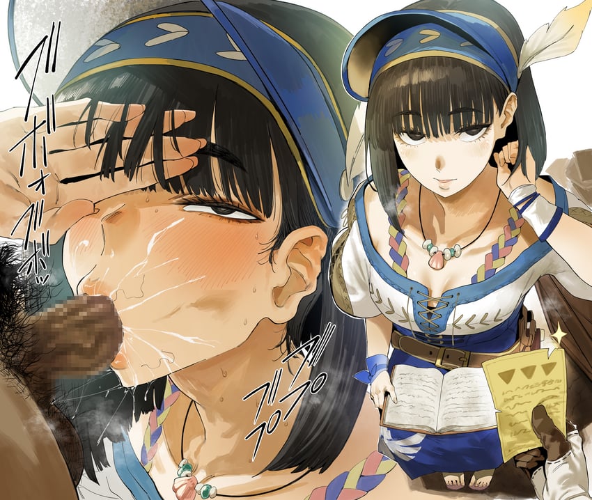 monster hunter and felicita (monster hunter and 1 more) drawn by hero_neisan