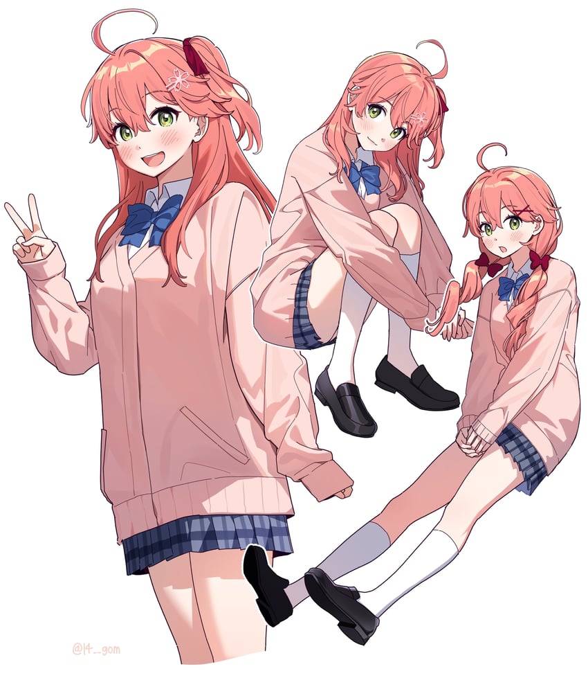 sakura miko (hololive and 1 more) drawn by 14_(vision5032)