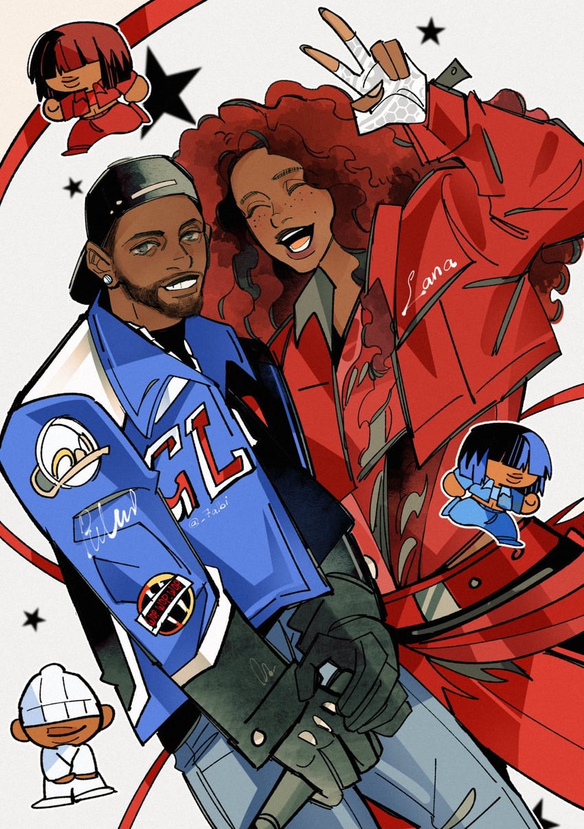 kendrick lamar and sza (real life) drawn by drenched-in-sunlight