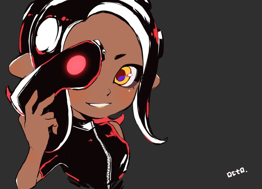 octoling player character, octoling girl, agent 8, and takozonesu (splatoon and 2 more) drawn by kinagi_(3307377)
