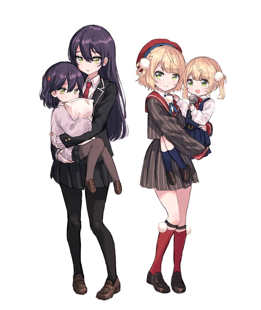 shigure ui, kenmochi touya, and kenmochi touko (nijisanji and 1 more) drawn by mahinapeeea