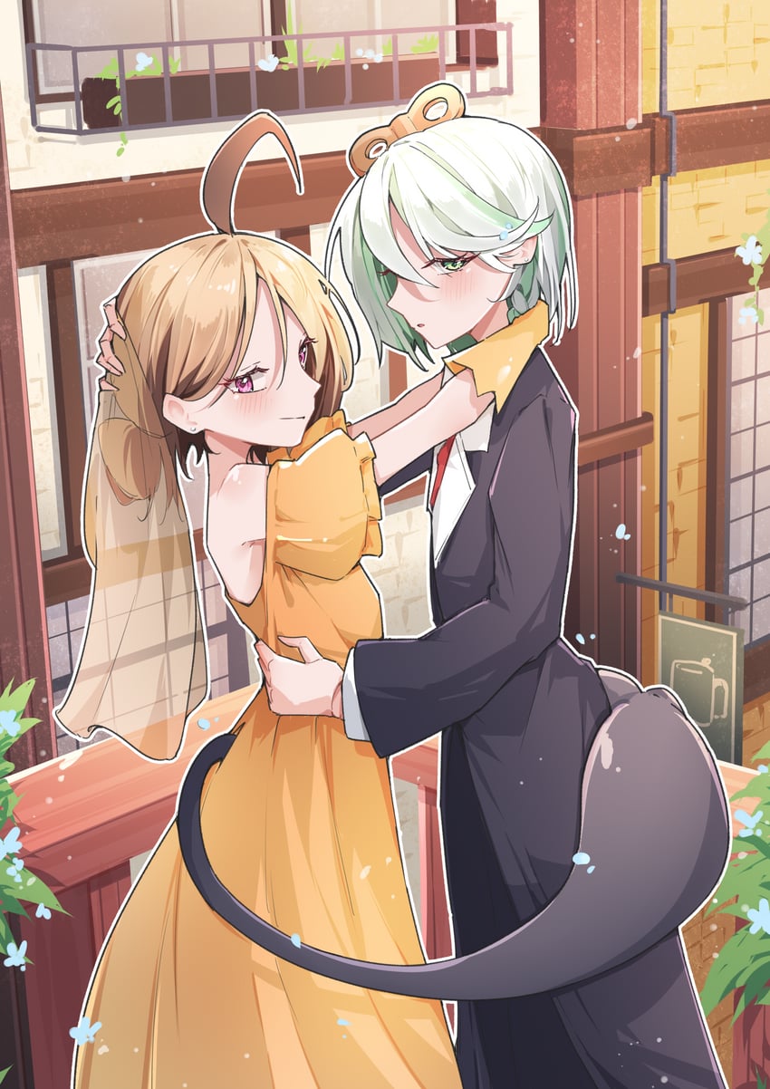 gigi murin and cecilia immergreen (hololive and 1 more) drawn by airenif
