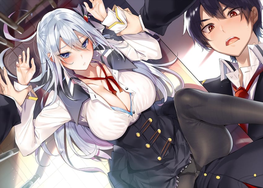 nanjou kisa and kitamikado mikado (kawaii onna no ko ni kouryaku sareru no wa suki desu ka?) drawn by kakao_(chocolate_land)