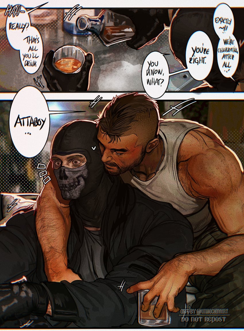 ghost and soap (call of duty and 1 more) drawn by umikochannart