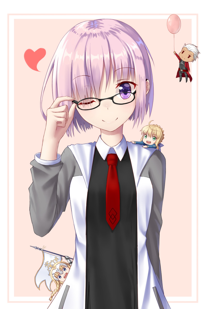 artoria pendragon, saber, mash kyrielight, jeanne d'arc, and archer (fate and 3 more) drawn by ji_dao_ji