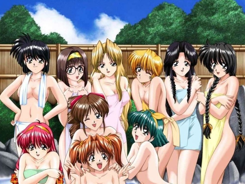 ito nanami, shimizu ayumi, sakura mai, asakura natsuki, jinnai makoto, and 5 more (tokimeki check in) drawn by akazaki_yasuma