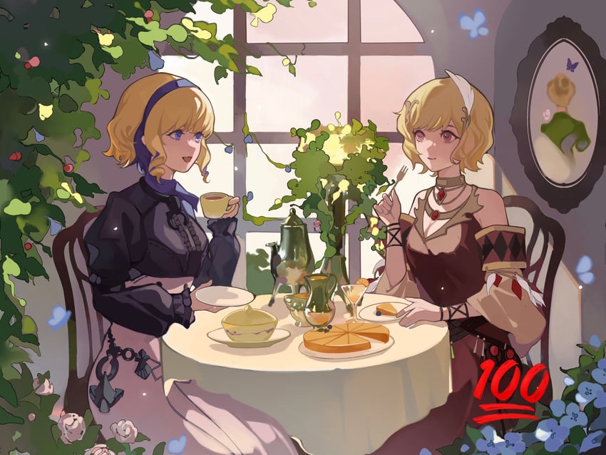 citrinne and constance von nuvelle (fire emblem and 2 more) drawn by manymanylilies