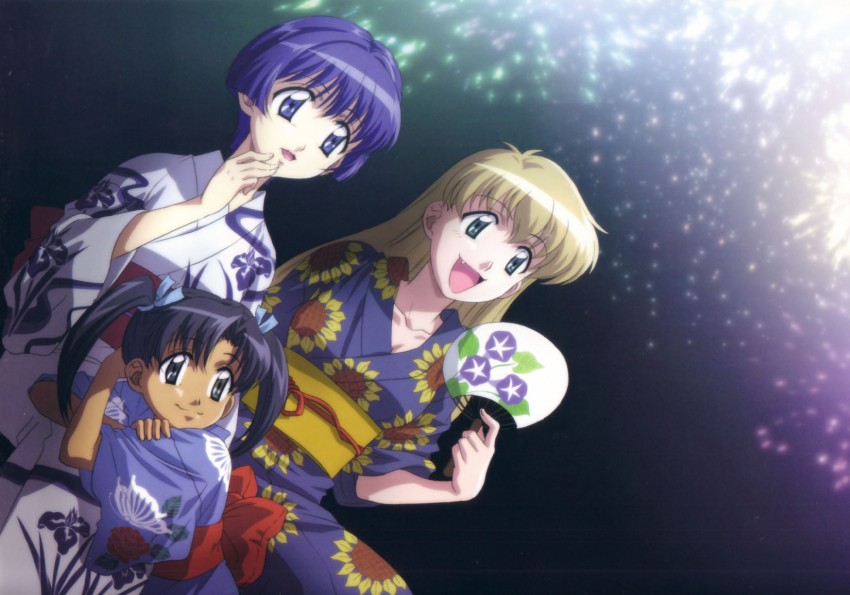 sakuraba aoi, minazuki chika, and tina foster (ai yori aoshi) drawn by nakayama_yumi