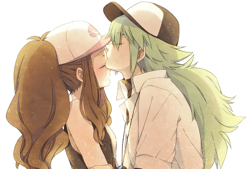 hilda and n (pokemon and 1 more) drawn by kina_(milele)