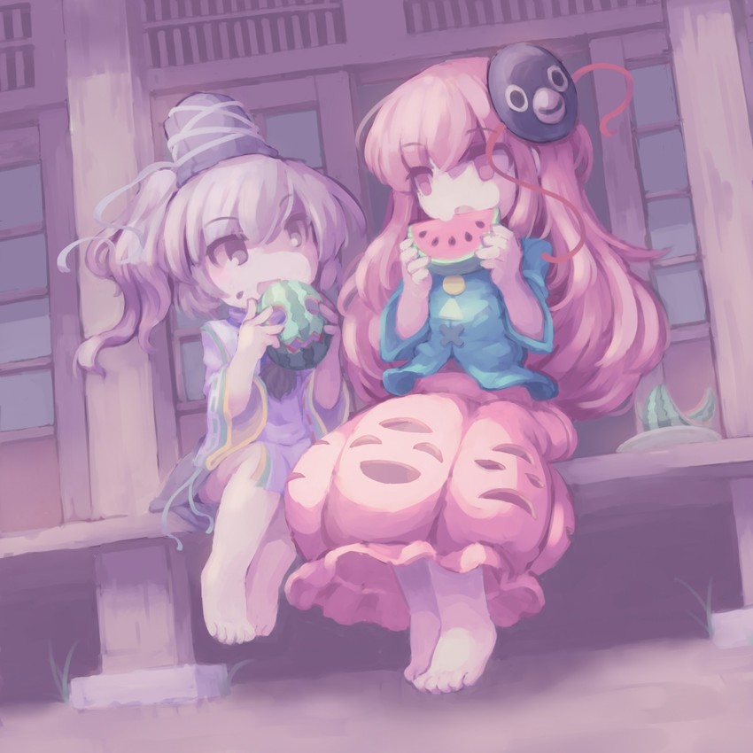 mononobe no futo and hata no kokoro (touhou) drawn by moroheiya_(takushiage)