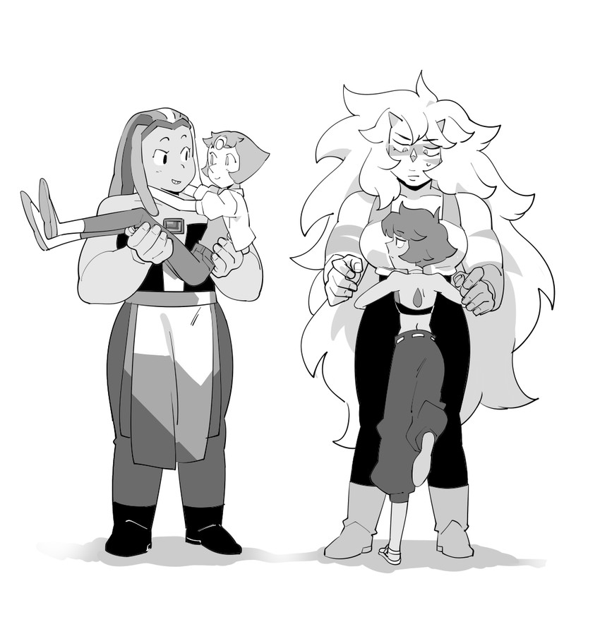 pearl, lapis lazuli, jasper, and bismuth (steven universe) drawn by nano8
