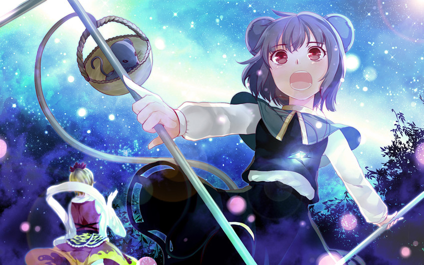 nazrin and toramaru shou (touhou and 1 more) drawn by monicanc