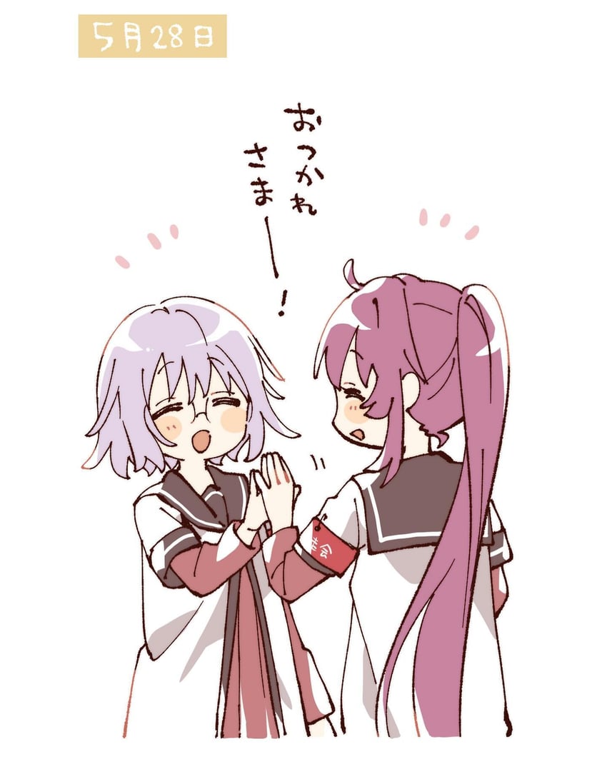 sugiura ayano and ikeda chitose (yuruyuri) drawn by namori