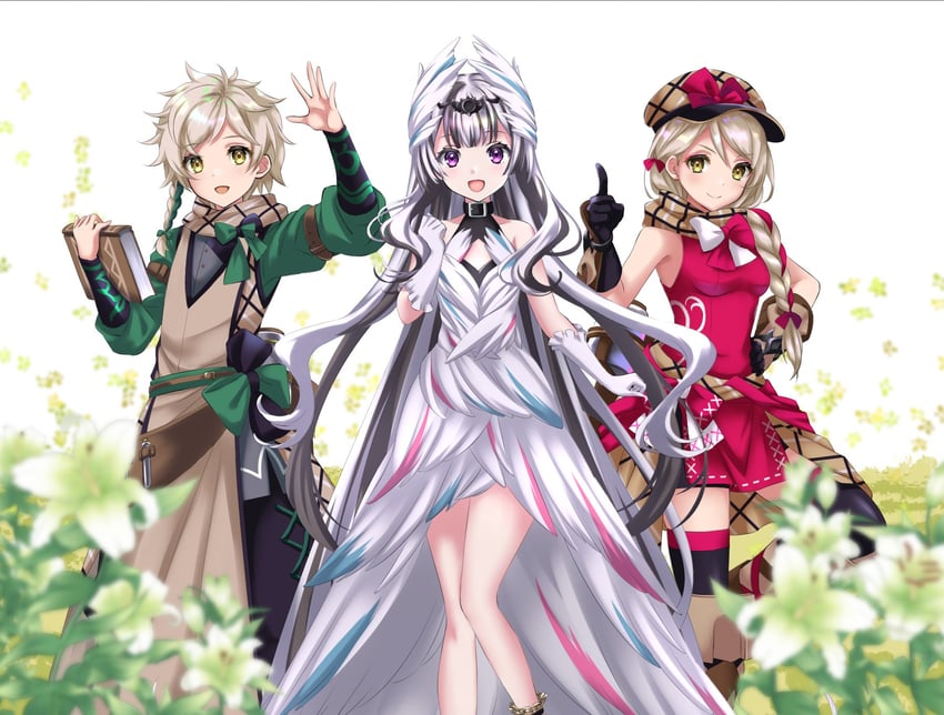 veyle, framme, and clanne (fire emblem and 1 more) drawn by kakiko210