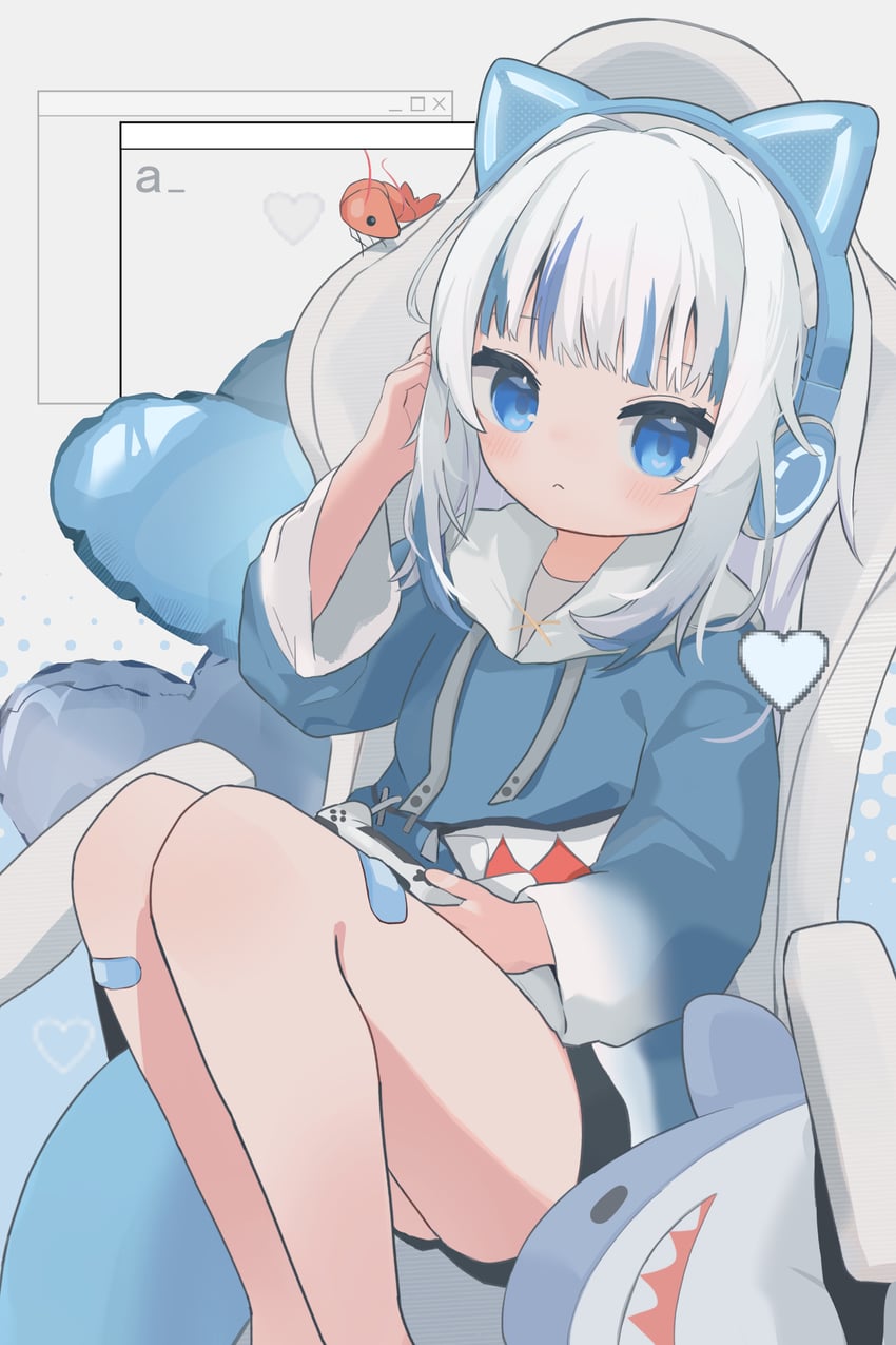 gawr gura (hololive and 1 more) drawn by oreoreoreo