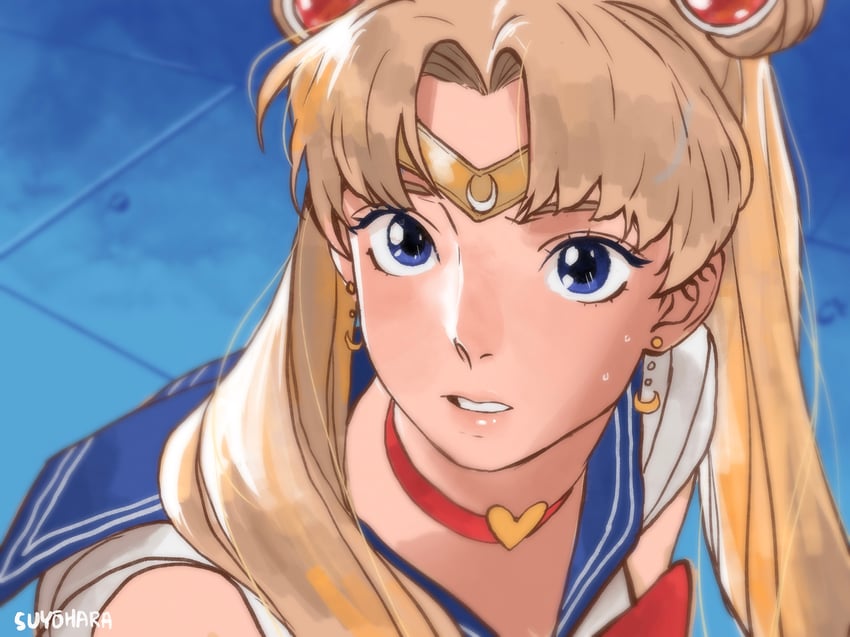 tsukino usagi and sailor moon (bishoujo senshi sailor moon) drawn by suyohara