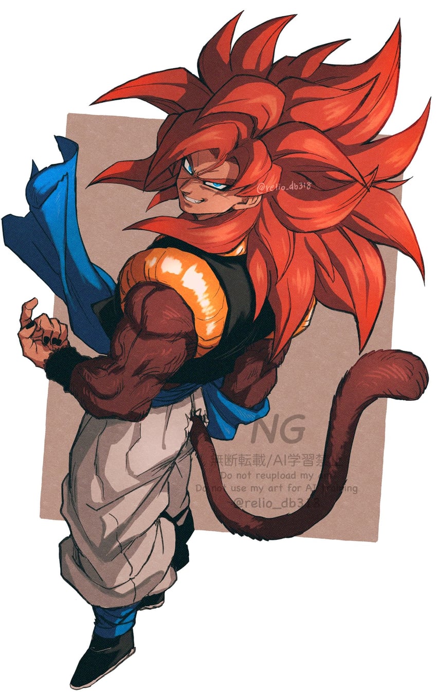 gogeta (dragon ball and 1 more) drawn by relio_db318