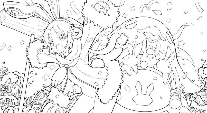 prinny and usalia (disgaea and 1 more) drawn by himenyuu