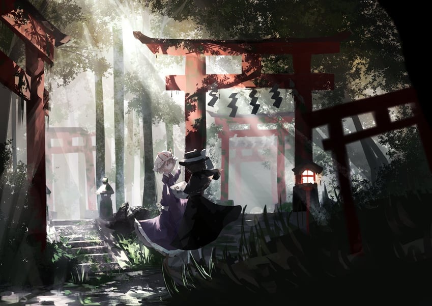 usami renko and maribel hearn (touhou and 1 more) drawn by agasa_(akasa_anodan)