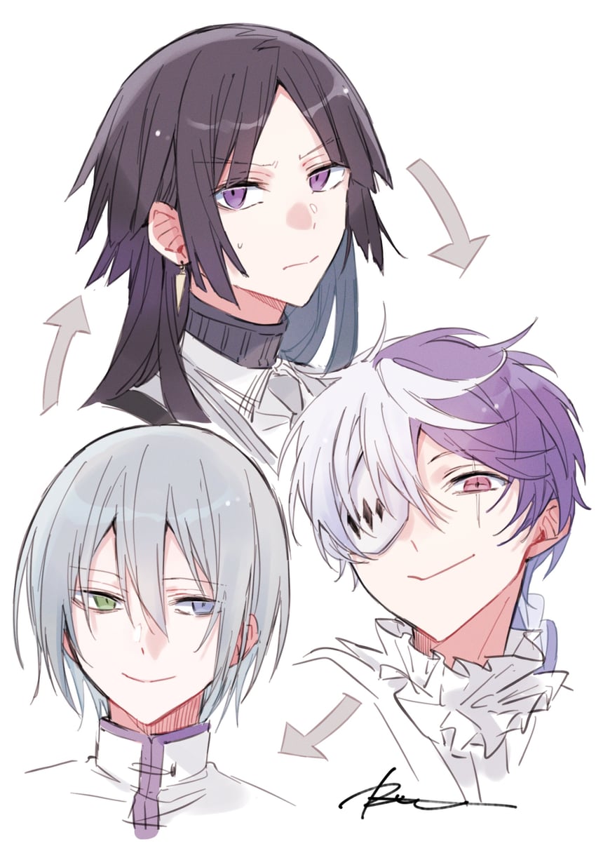 fyodor dostoyevsky, nikolai gogol, and sigma (bungou stray dogs) drawn by r1kuuw