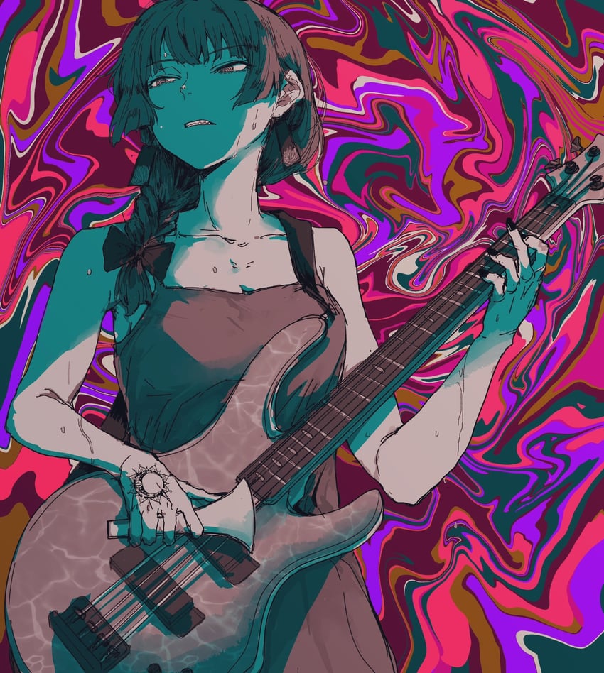 hiroi kikuri (bocchi the rock!) drawn by eshaku_(asifu-coffee)