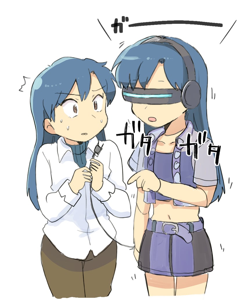 kisaragi chihaya and mecha chihaya (idolmaster and 1 more) drawn by tsubobot