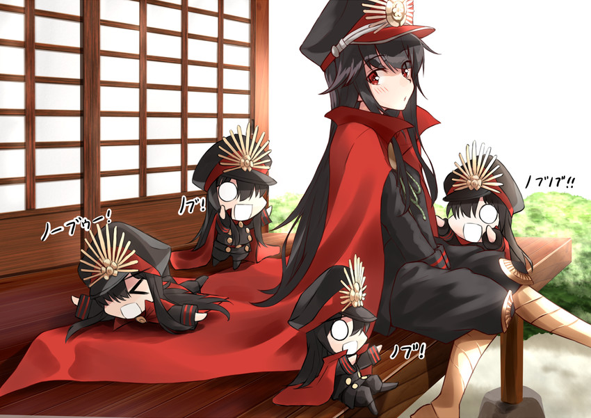oda nobunaga and mini nobu (fate and 2 more) drawn by shunichi