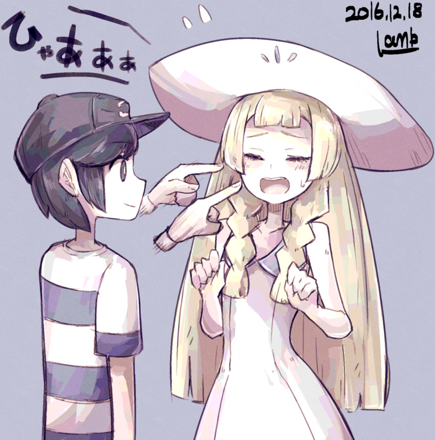 lillie and elio (pokemon and 1 more) drawn by lamb-oic029