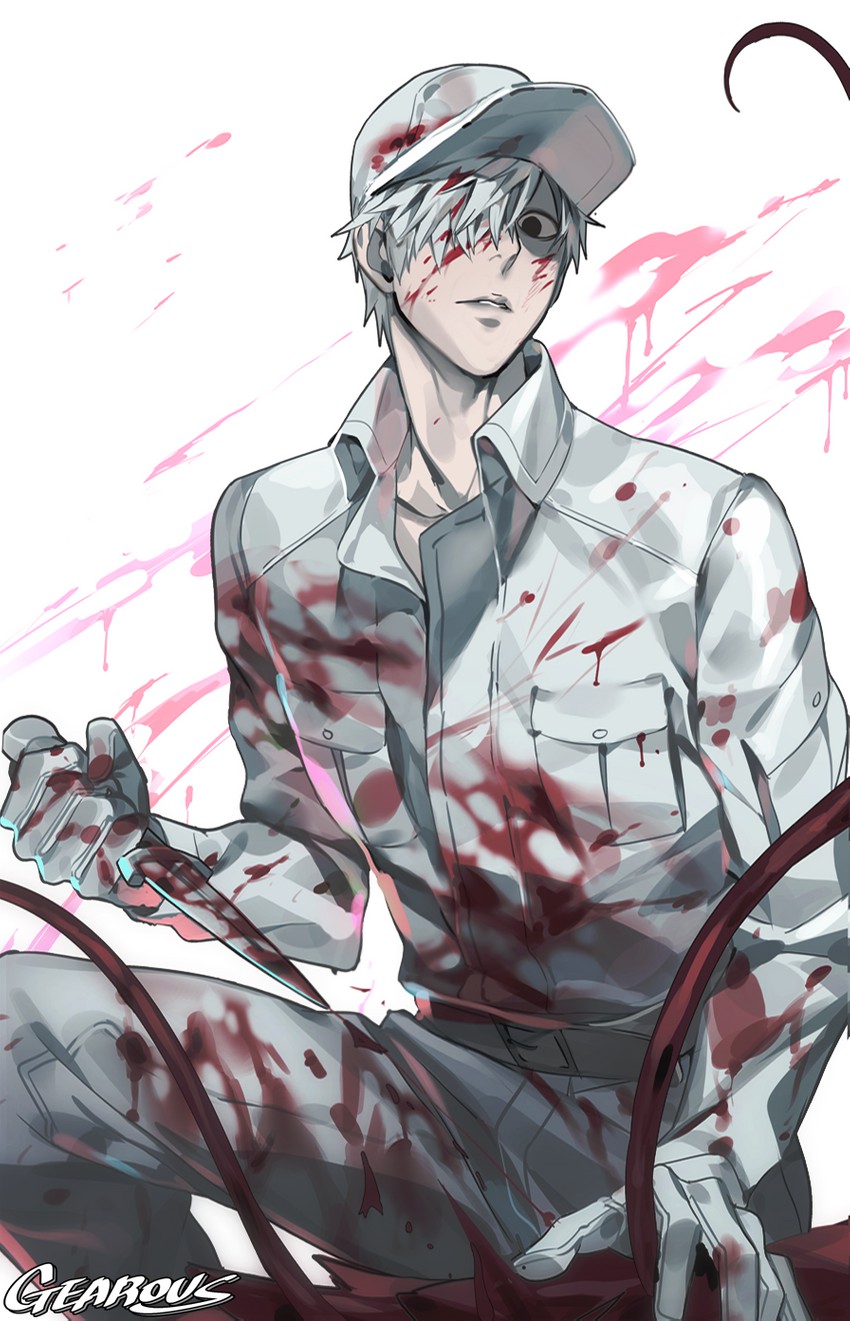 white blood cell and u-1146 (hataraku saibou) drawn by gearous