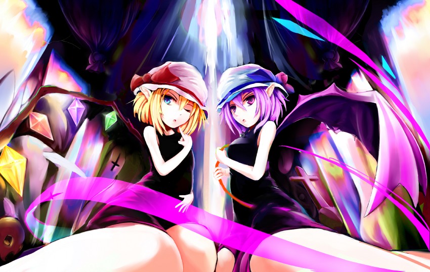 remilia scarlet and flandre scarlet (touhou) drawn by australia.exe_(artist)